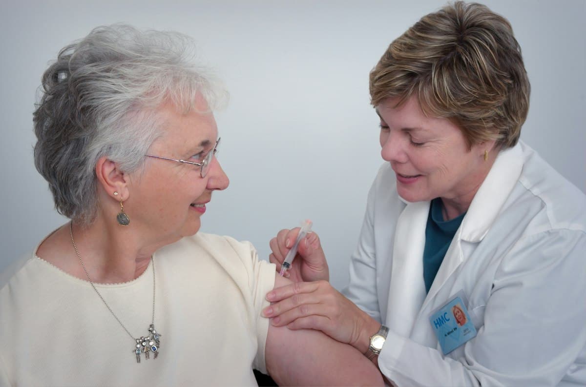 A patient being assisted during recovery